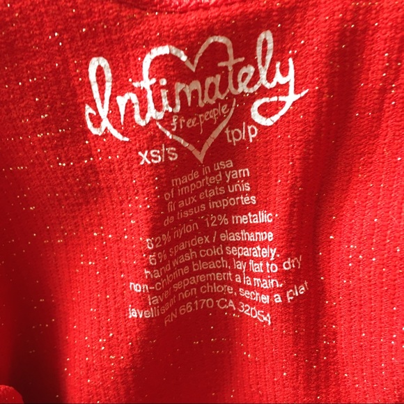 Free People Intimately Red Gold Sparkle Cami Tank - Picture 6 of 6